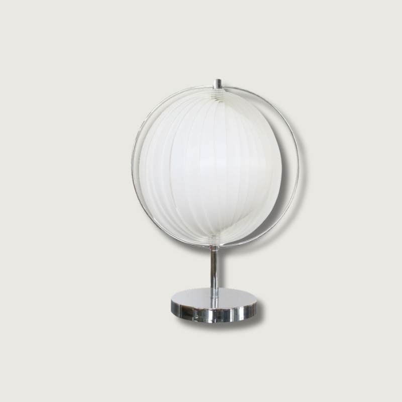 Adjustable Chrome Desk Lamp with White Globe Shade - HappyKidMart