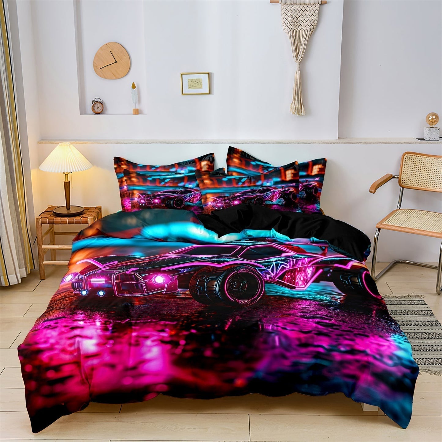 Bright Racing Car Bedding Set - HappyKidMart