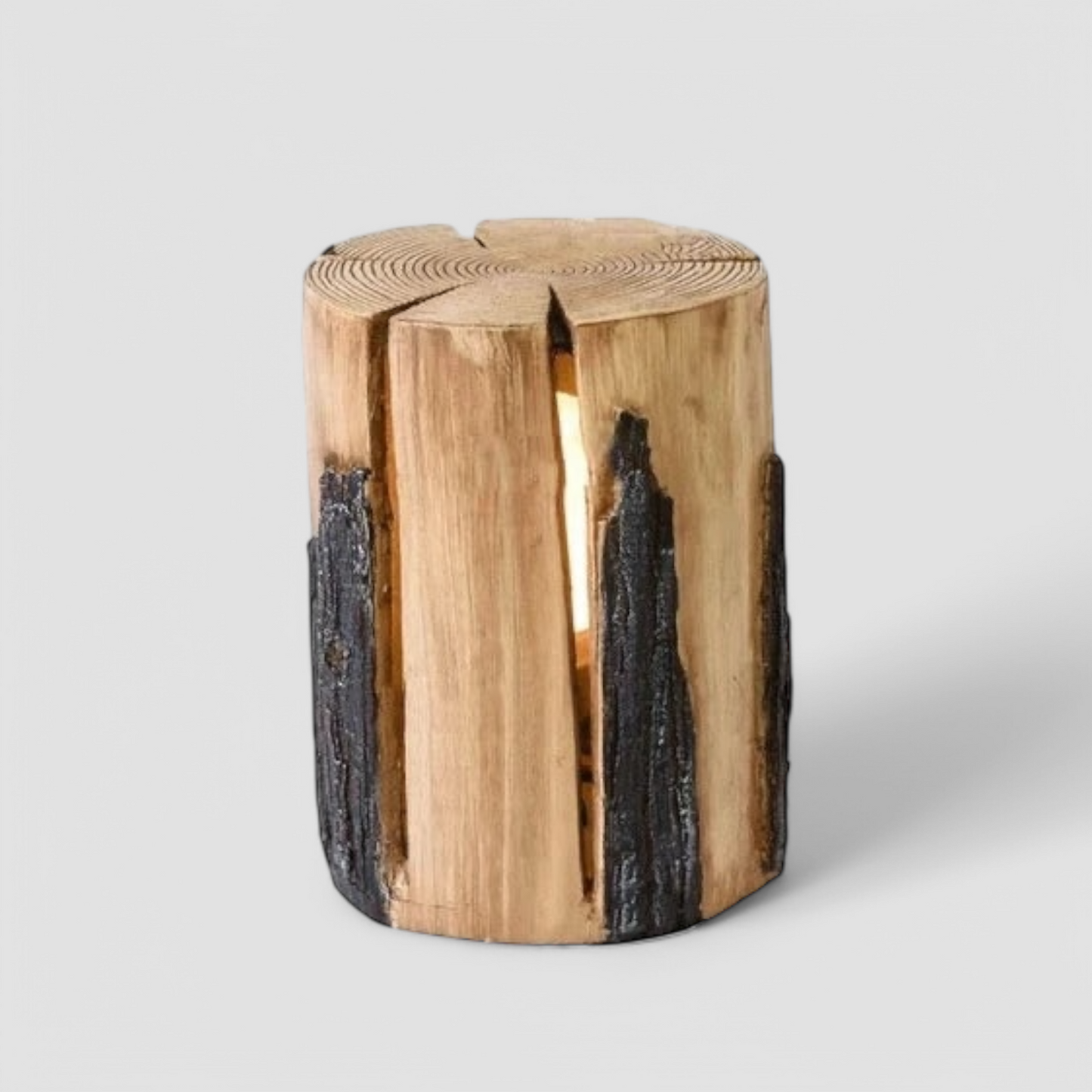 Natural Wood Effect Outdoor Lamp - HappyKidMart
