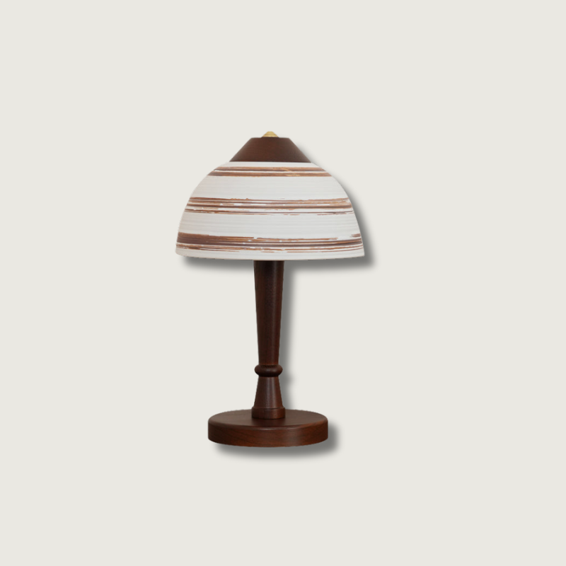 Stylish Wooden Desk Lamp with Linen Shade - HappyKidMart