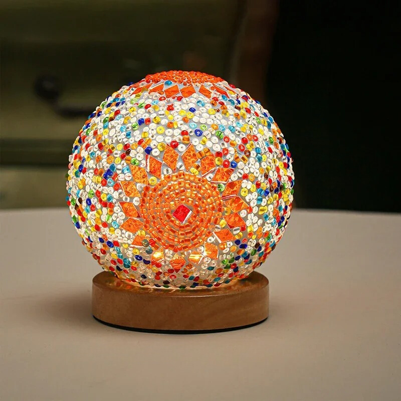 Colorful Glass Ball Table Lamp