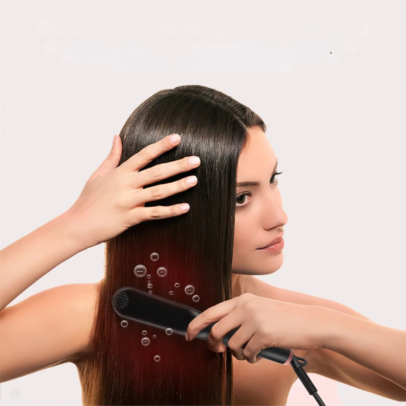 Ceramic Hair Straightener Brush 3 in 1 Styler - HappyKidMart