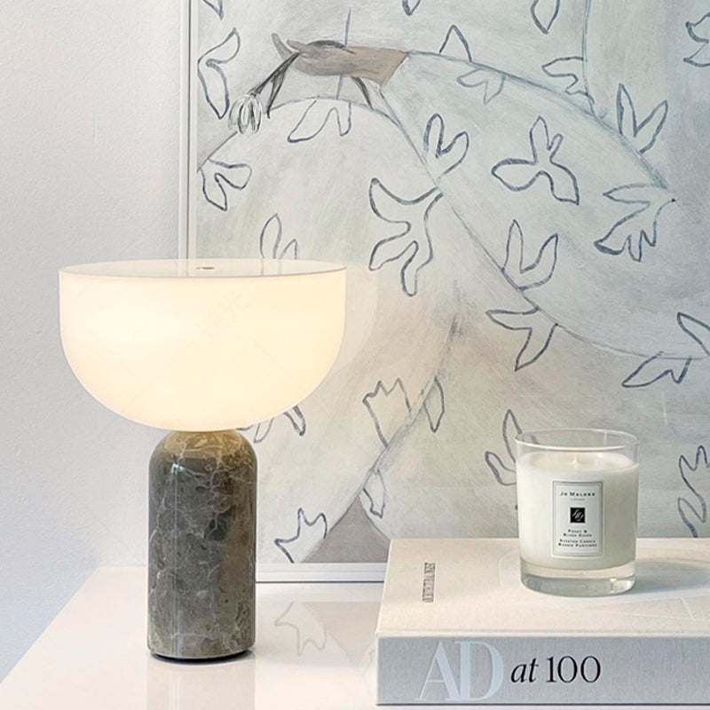Simple White Marble Desk Lamp