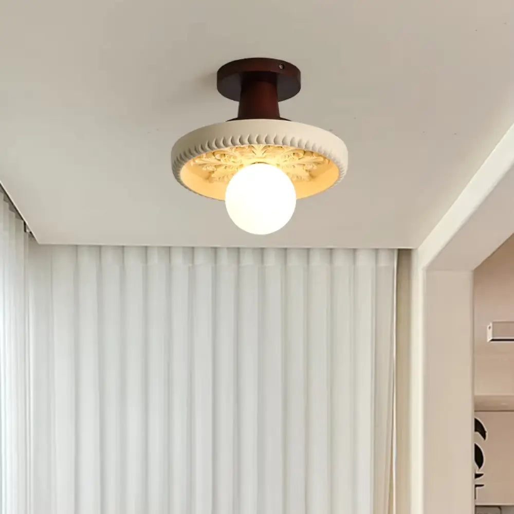 Stylish Overhead Light | Dual Finish Metal Shade