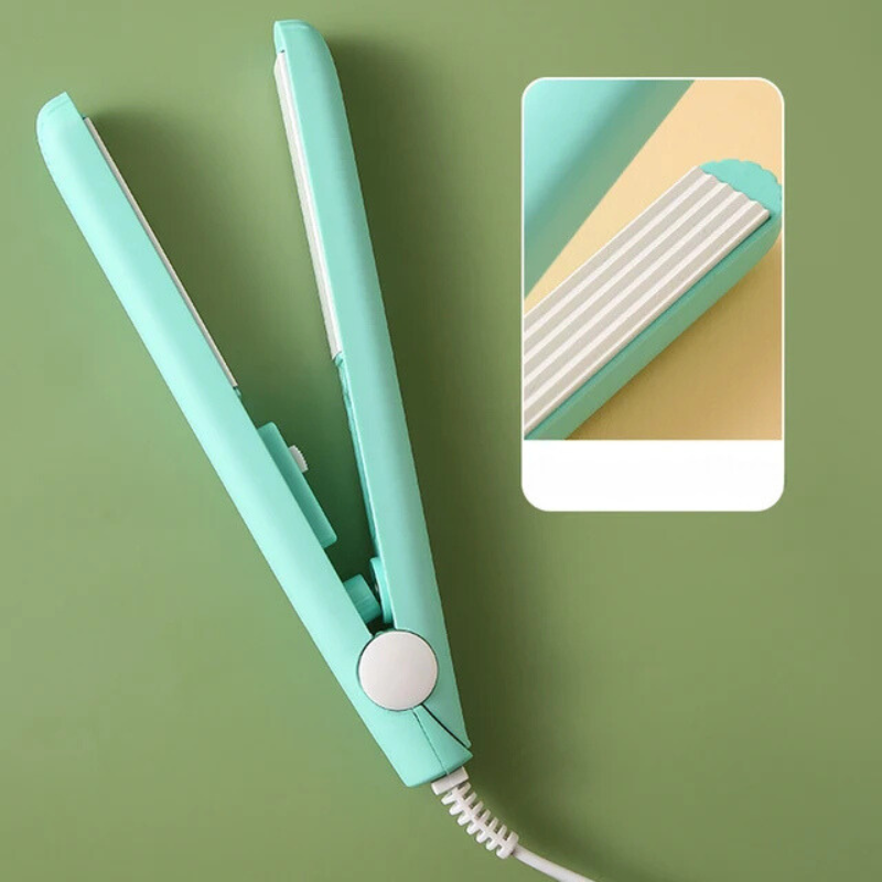 Compact Hair Curler & Straightener | Ceramic Tourmaline Coating