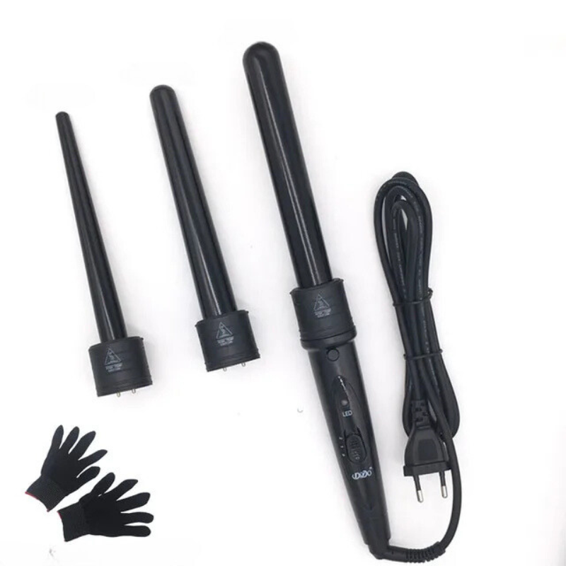 Premium Ceramic Curling Iron | 3 Barrel Set