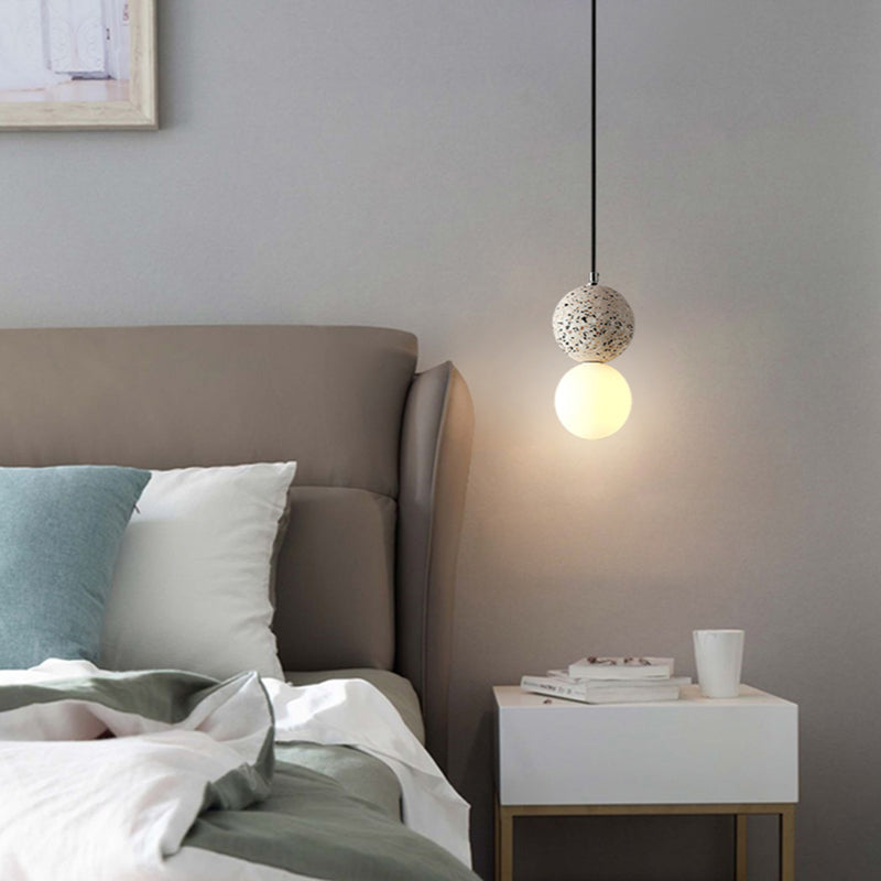 Stylish Pendant Light | Marble Glass Drop Shade