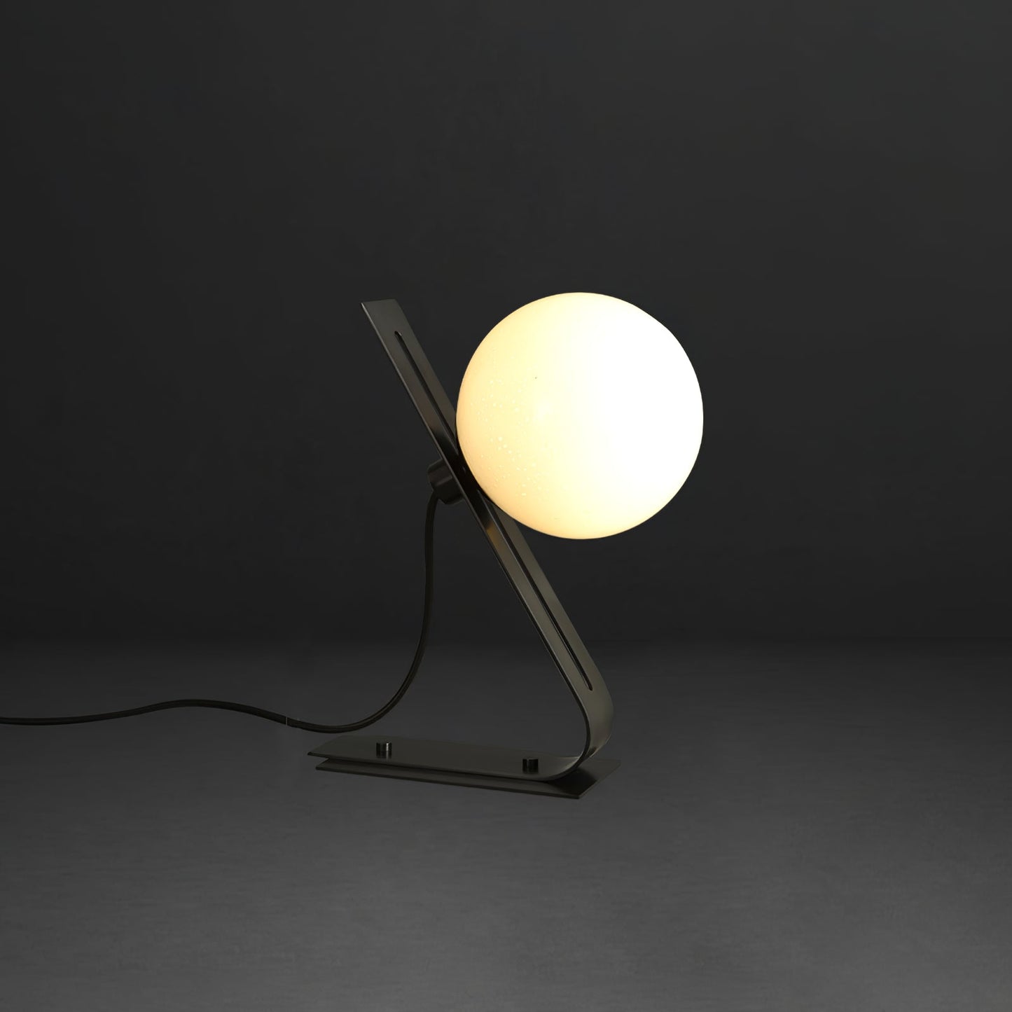 Elegant Glass Table Lamp with Metal Base