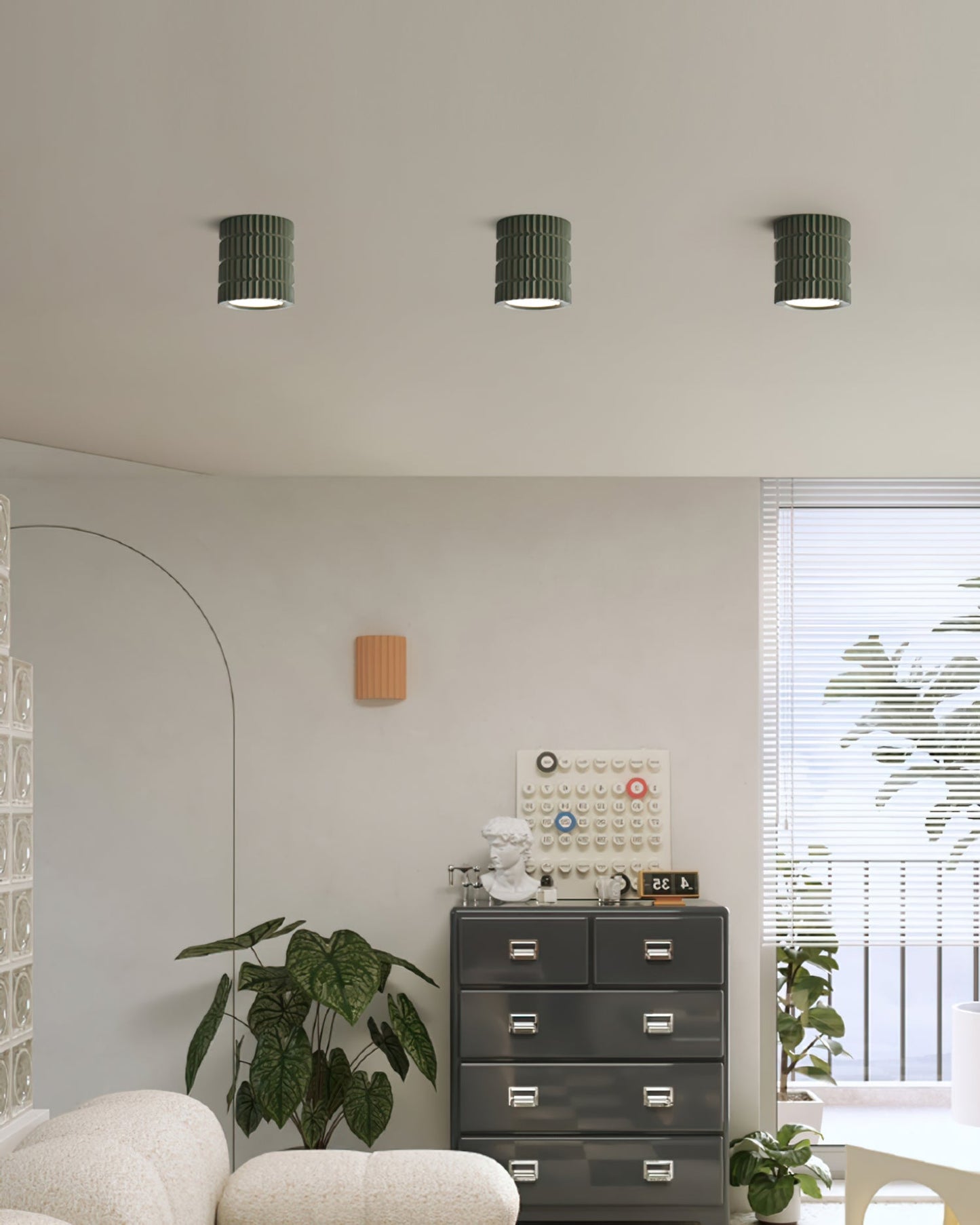 Stylish Overhead Lamp | Unique Glass Design