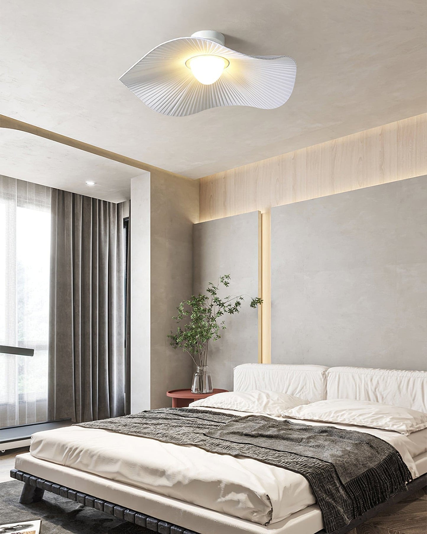Stylish Ceiling Lamp | Soft Folded Shade with Cozy Light