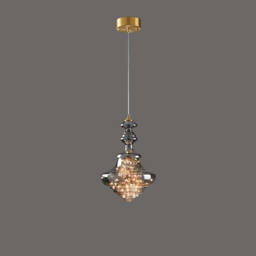 Stylish Grey Glass Drop Light