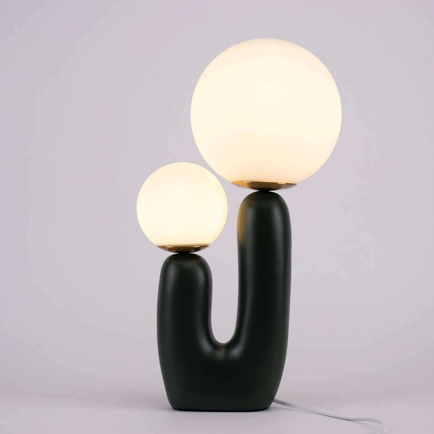 Stylish Glass Table Light | Double Globe Design