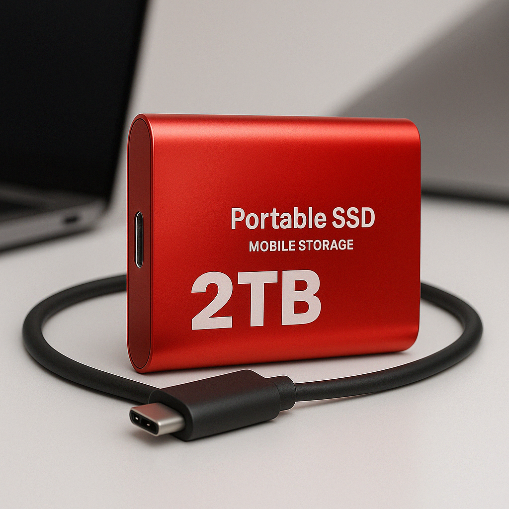 Fast USB-C 2TB Portable SSD Storage Drive