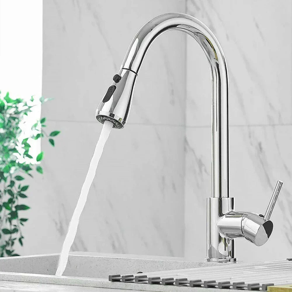 Sleek Black Kitchen Faucet