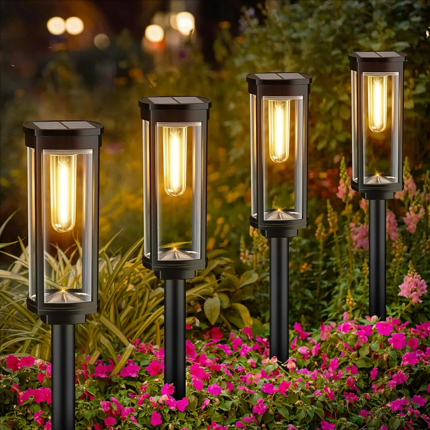 Outdoor Solar Powered Glass Lanterns - HappyKidMart