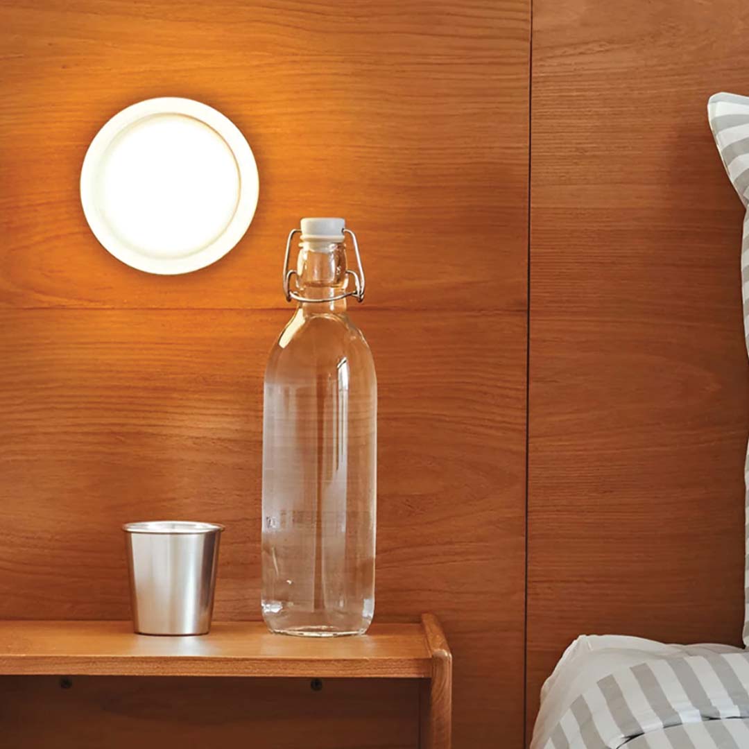 Sleek Glass Wall Lamp | Metallic Shade Design
