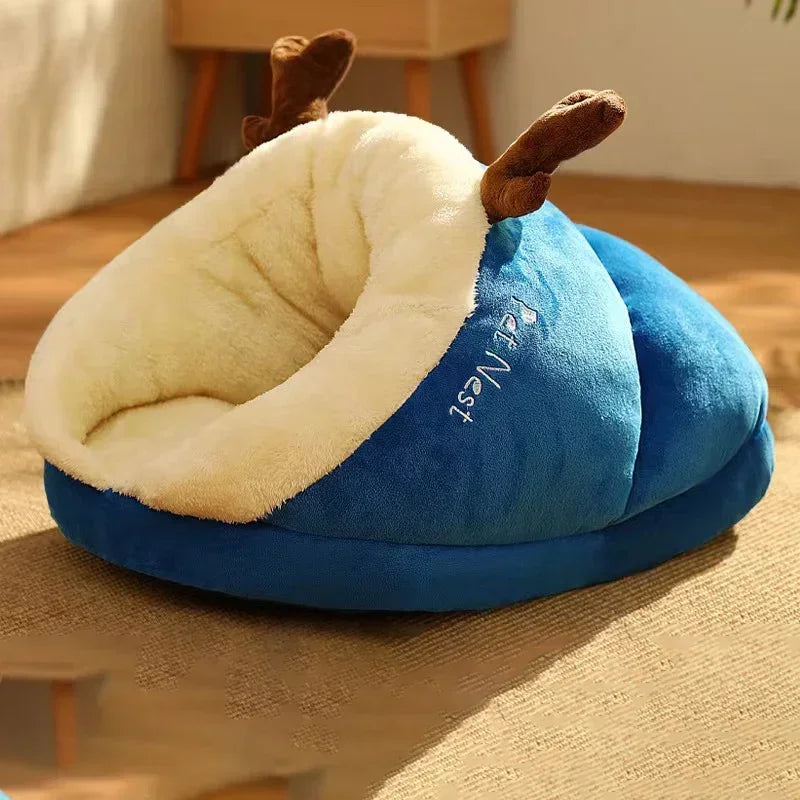 Soft Pet Fleece Bed | Warm Plush Animal Nest