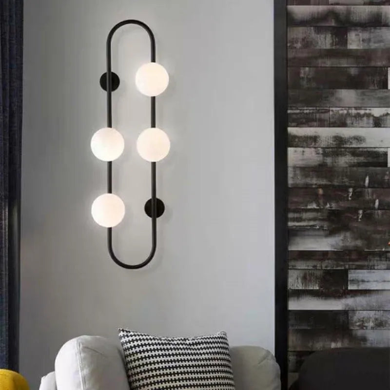 Elegant Brass Glass Wall Light Fixture