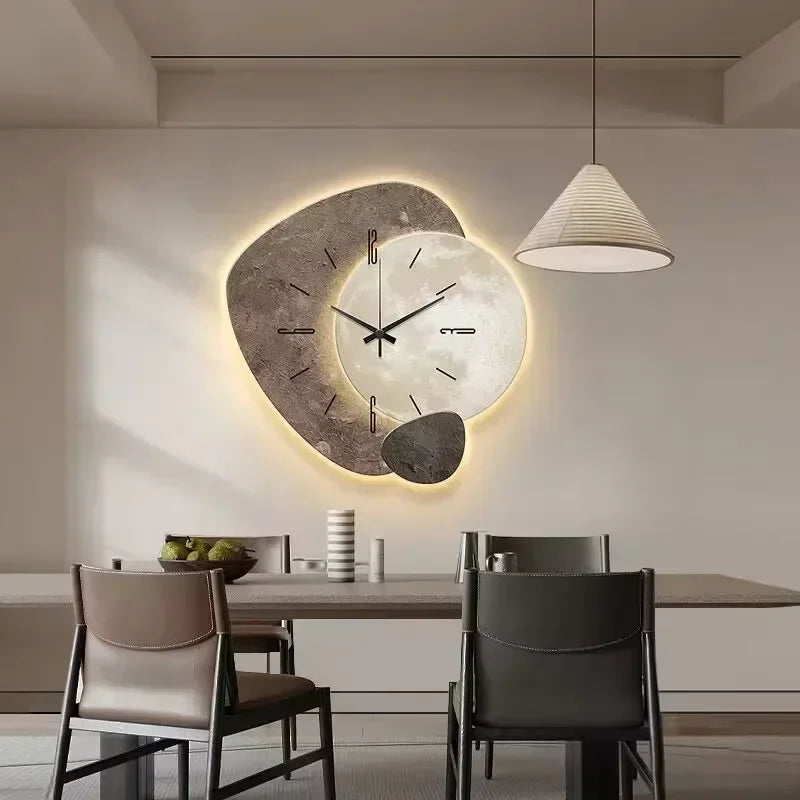 Rustic Wooden Round Wall Clock