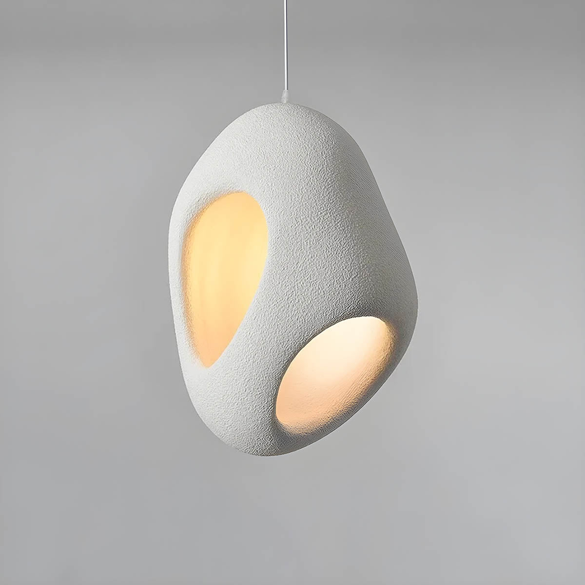 Stylish Pendant Light | White Glass Drop Design