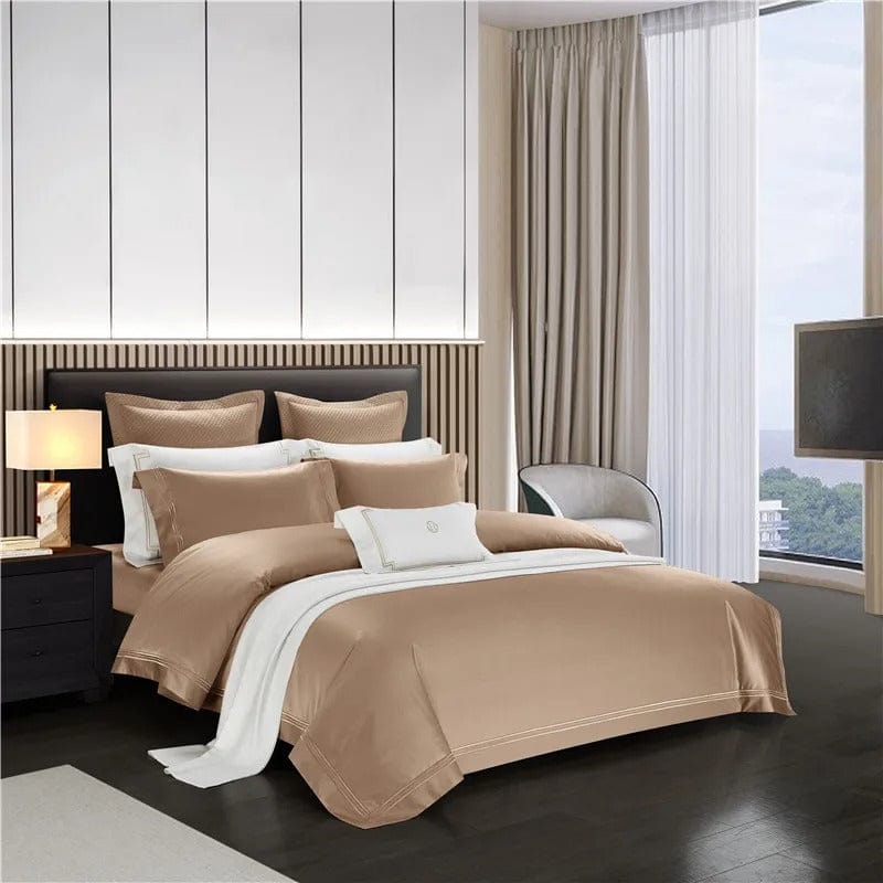 Soft Cotton Bedding Set | Classic Beige Duvet Cover - HappyKidMart