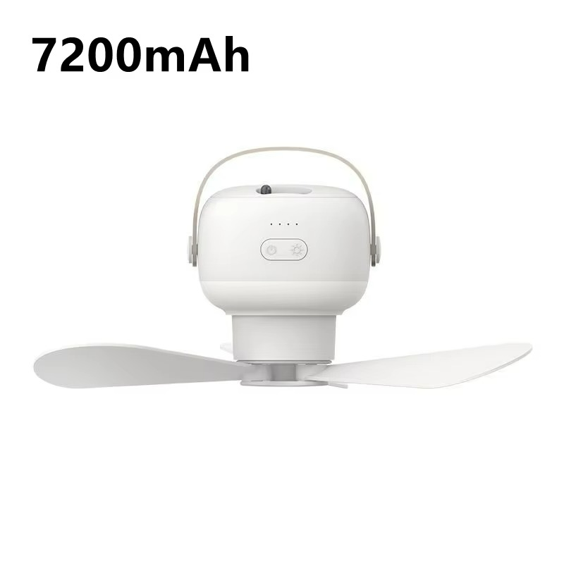 Compact Outdoor Fan with LED Light and Remote