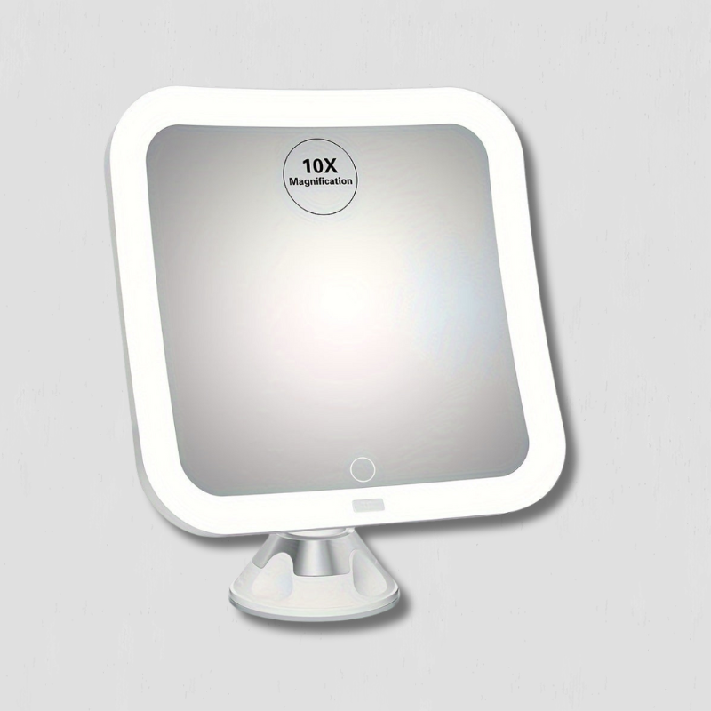 Bright Lighted Makeup Mirror 10X with Adjustable Suction - HappyKidMart
