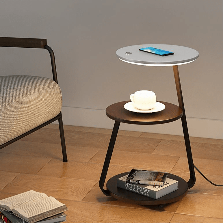 Compact 3 Tier End Table | Sleek Space Saver