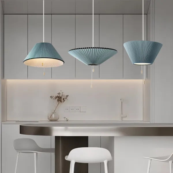 Stylish Hanging Lamp with Soft Fabric Shade - HappyKidMart