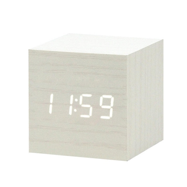 Stylish Wooden LED Digital Clock