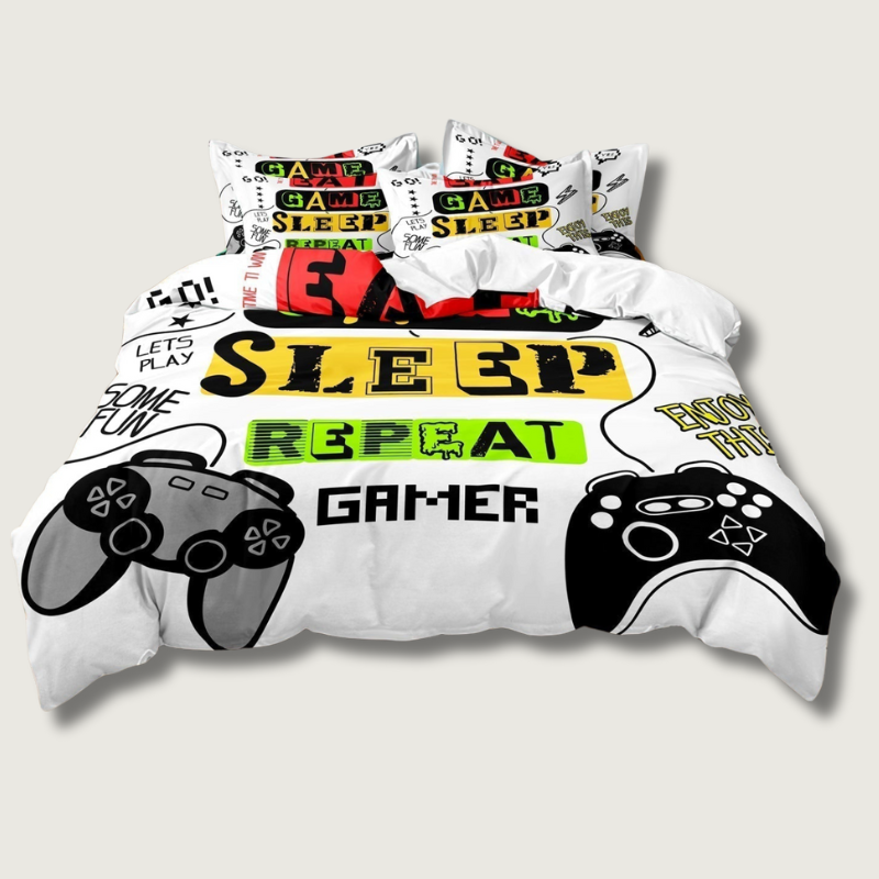 Cool Gamer Bedding Set Console Theme - HappyKidMart