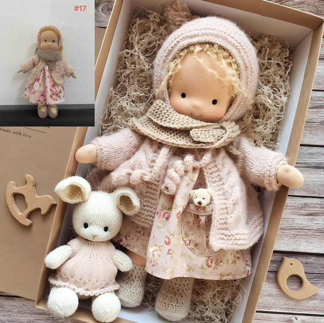 Natural Wooden Doll for Kids Emotional Growth - HappyKidMart