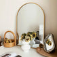 Curved Wall Mirror | Sleek Silver Frame Style