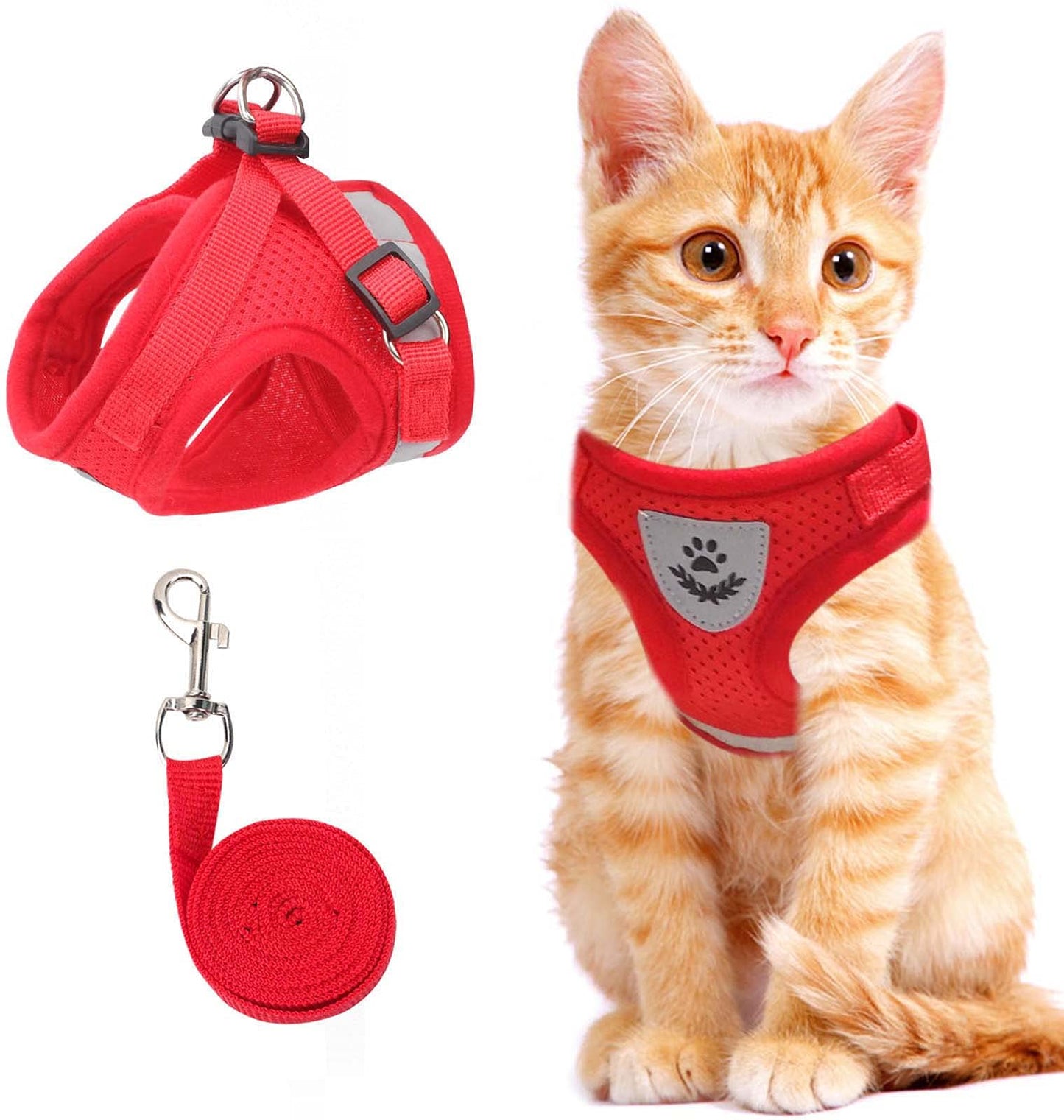 Visible Pet Harness Set | Safe Reflective Cat Vest