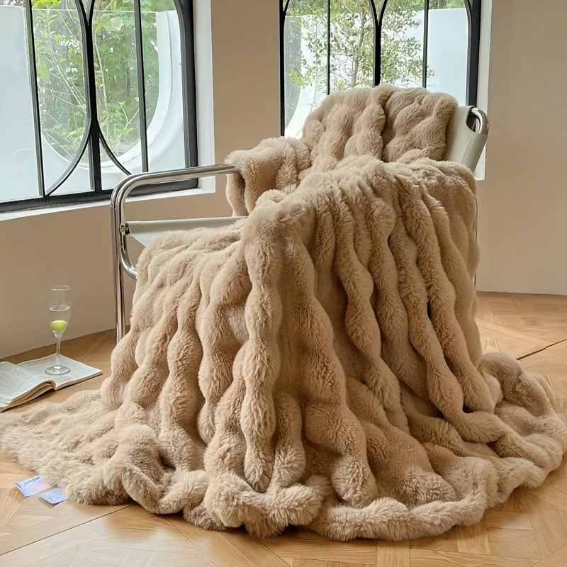 Plush Faux Fur Soft Throw Blanket