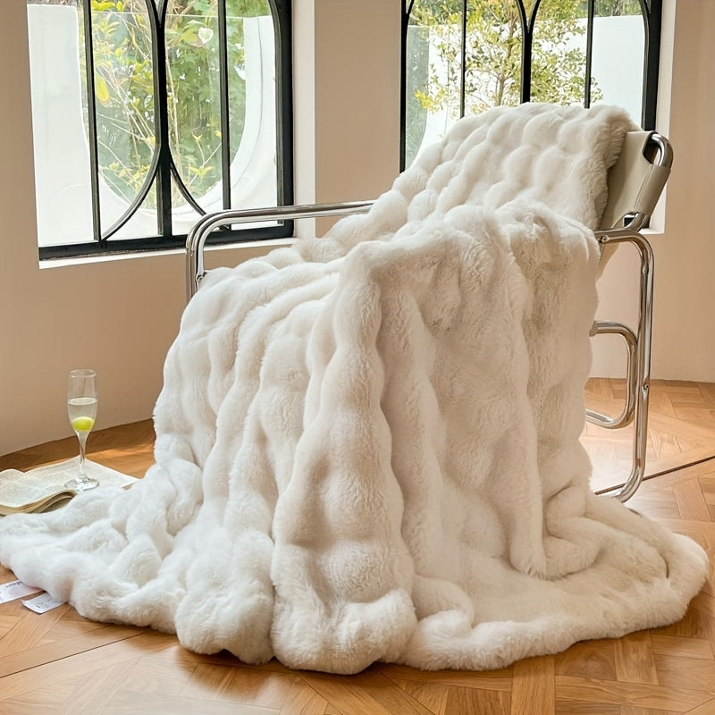 Plush Faux Fur Soft Throw Blanket