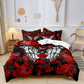 Dark Red Skull Bed Set - HappyKidMart
