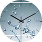 Stylish Wall Clock Blue Marble Neon Numbers