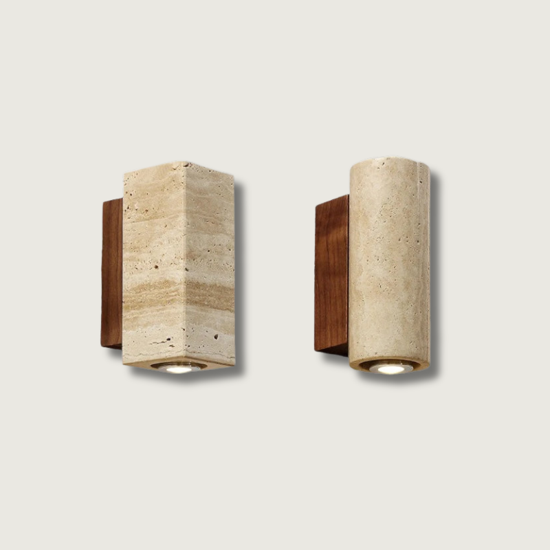 Rustic LED Stone Wall Sconce - HappyKidMart