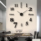 Stylish Wall Clock with 3D Number Display