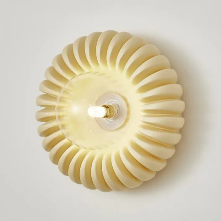 Stylish Glass Wall Light | Textured Shell Pattern