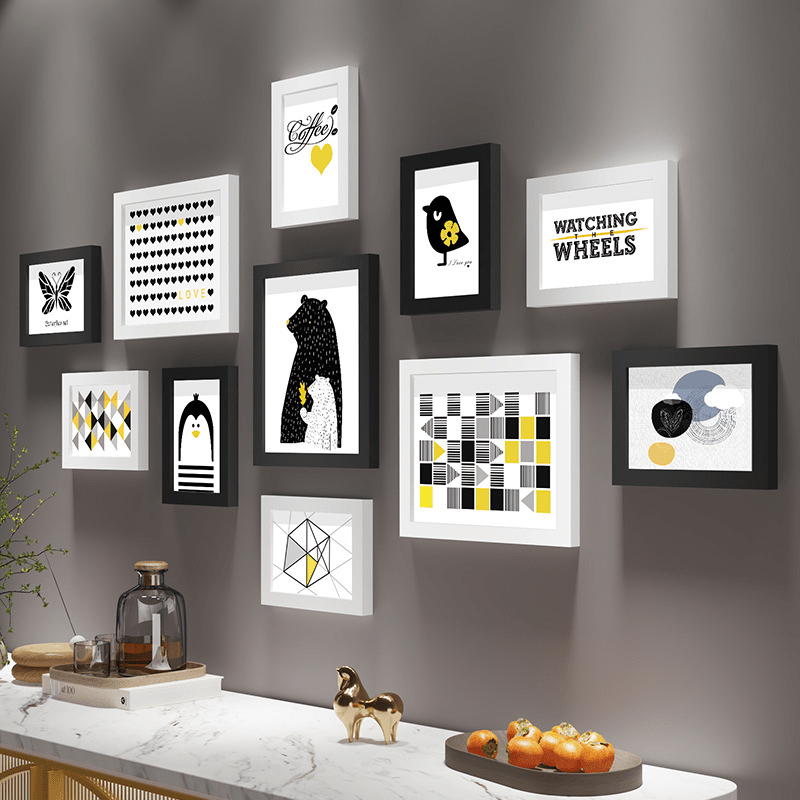 Stylish Multi Piece Frame Set | Black and White Decor
