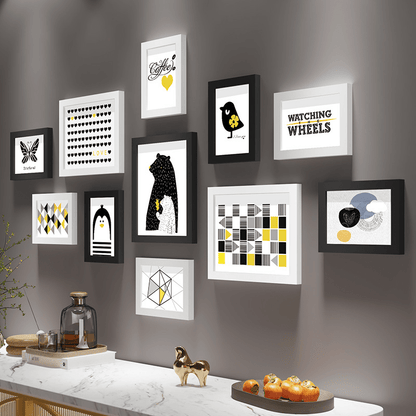 Stylish Multi Piece Frame Set | Black and White Decor