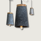 Rustic Wood Pendant Light | Concrete Drop Conical Shape - HappyKidMart
