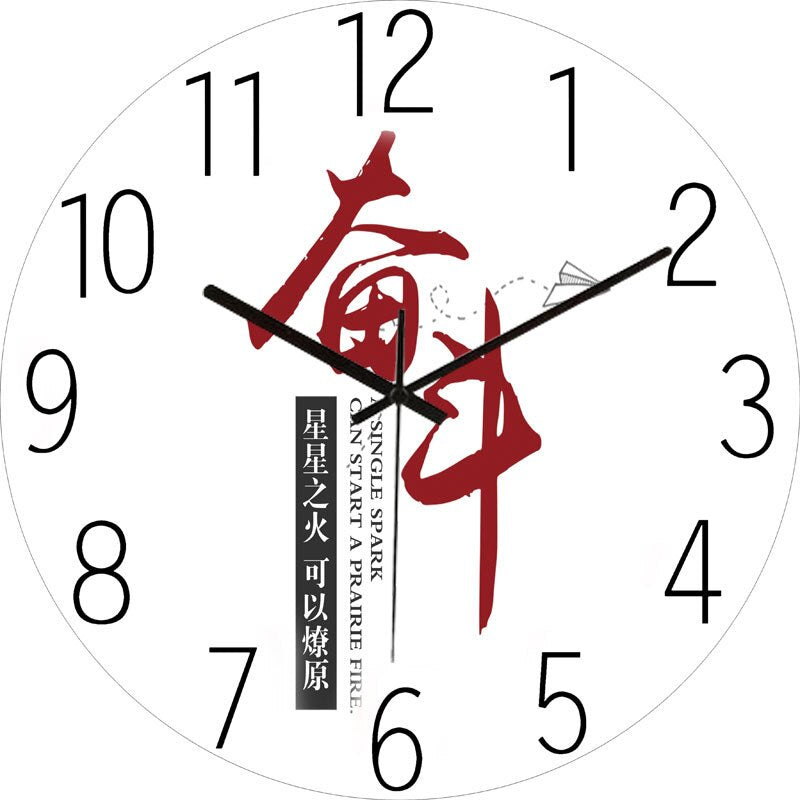 Stylish Wall Clock Blue Marble Neon Numbers
