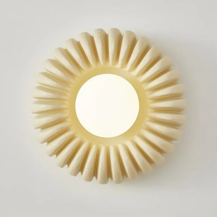 Stylish Glass Wall Light | Textured Shell Pattern