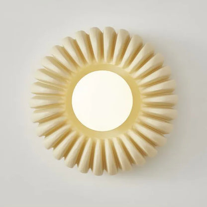 Stylish Glass Wall Light | Textured Shell Pattern