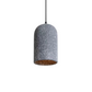 Simple Concrete Hanging Lamp | Grey Metal With Gold Accent