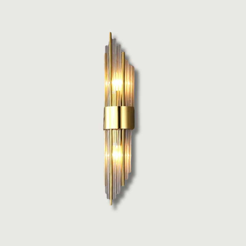 Luxury Glass Wall Light | Brass Metal Sconce - HappyKidMart