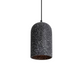 Simple Concrete Hanging Lamp | Grey Metal With Gold Accent